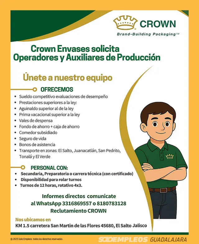 Vacante de empleo en Guadalajara publicada el 2026-05-29 en Solo Empleos
