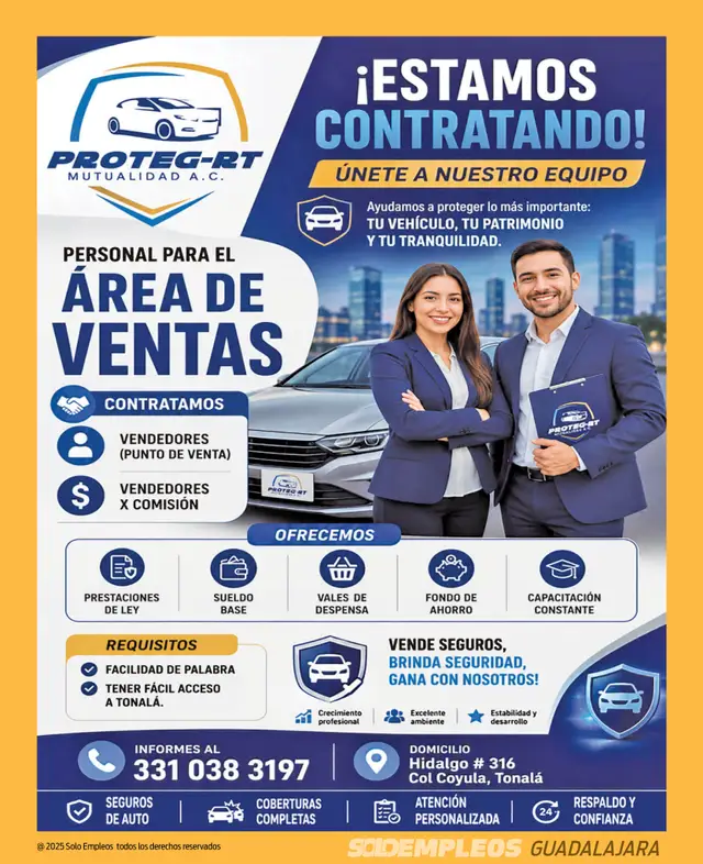 Vacante de empleo en Guadalajara publicada el 2026-05-29 en Solo Empleos