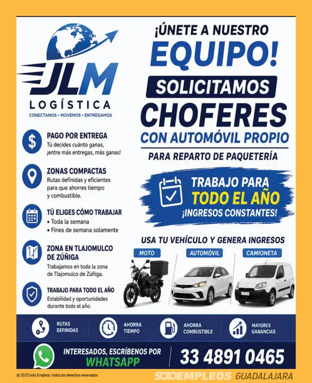 Vacante de empleo en Guadalajara publicada el 2026-05-29 en Solo Empleos