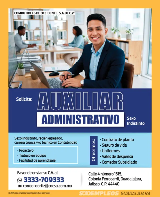 Vacante de empleo en Guadalajara publicada el 2026-06-02 en Solo Empleos