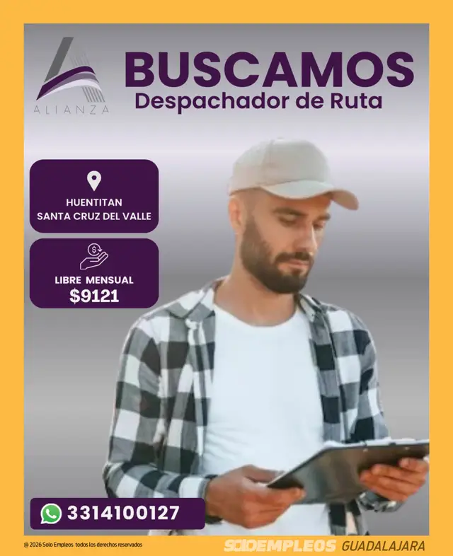 Vacante de empleo en Guadalajara publicada el 2026-07-17 en Solo Empleos