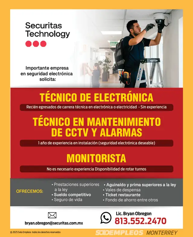 Vacante de empleo en Monterrey publicada el 2026-05-29 en Solo Empleos