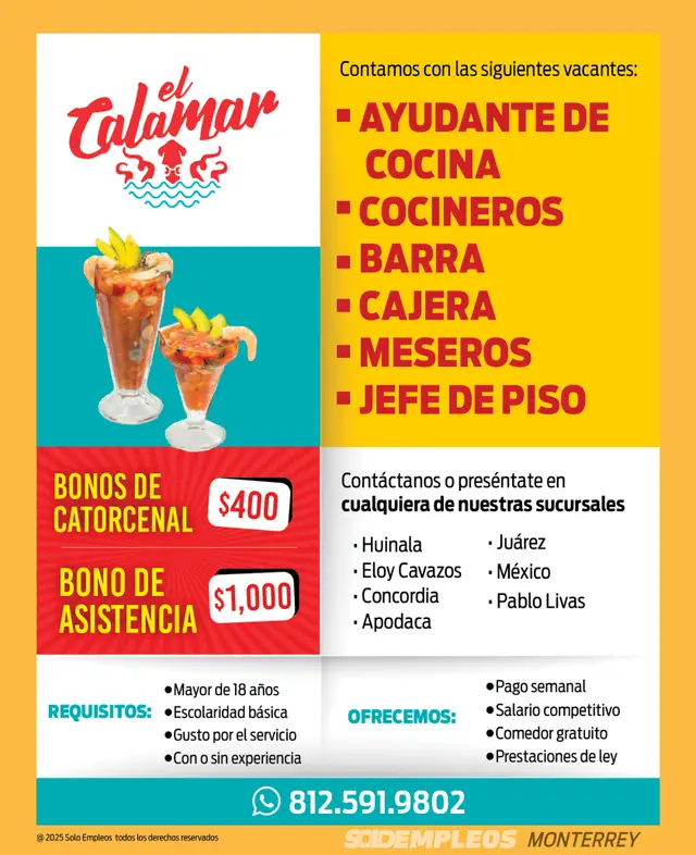 Vacante de empleo en Monterrey publicada el 2026-05-29 en Solo Empleos