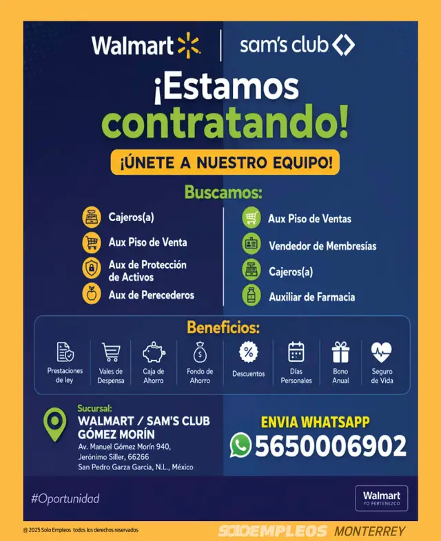 Vacante de empleo en Monterrey publicada el 2026-05-29 en Solo Empleos