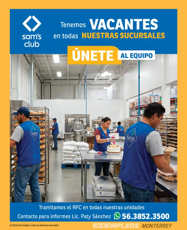 Vacante de empleo en Monterrey publicada el 2026-05-29 en Solo Empleos