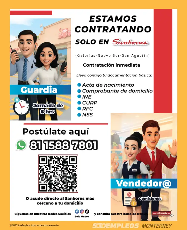 Vacante de empleo en Monterrey publicada el 2026-05-29 en Solo Empleos