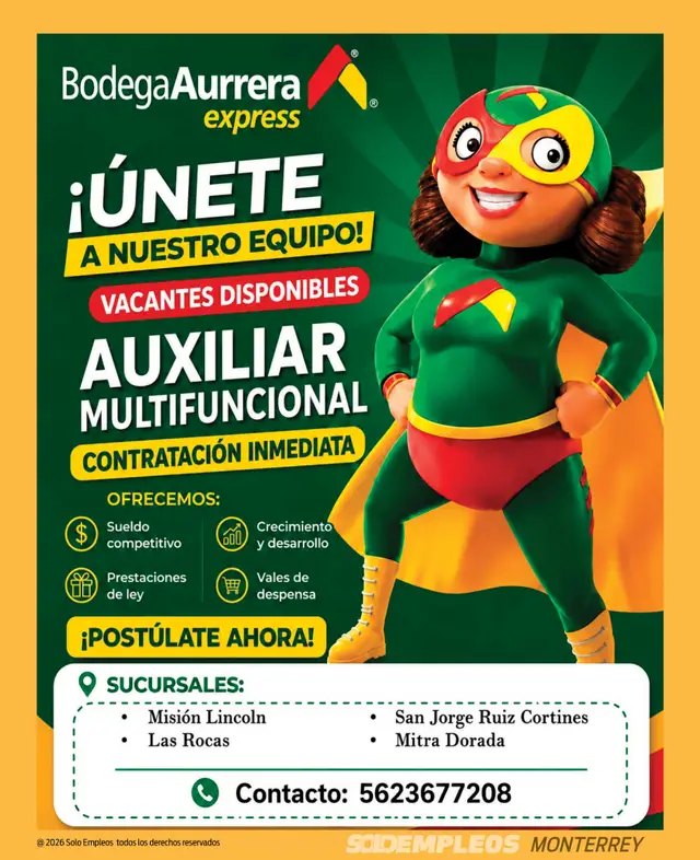 Vacante de empleo en Monterrey publicada el 2026-07-17 en Solo Empleos