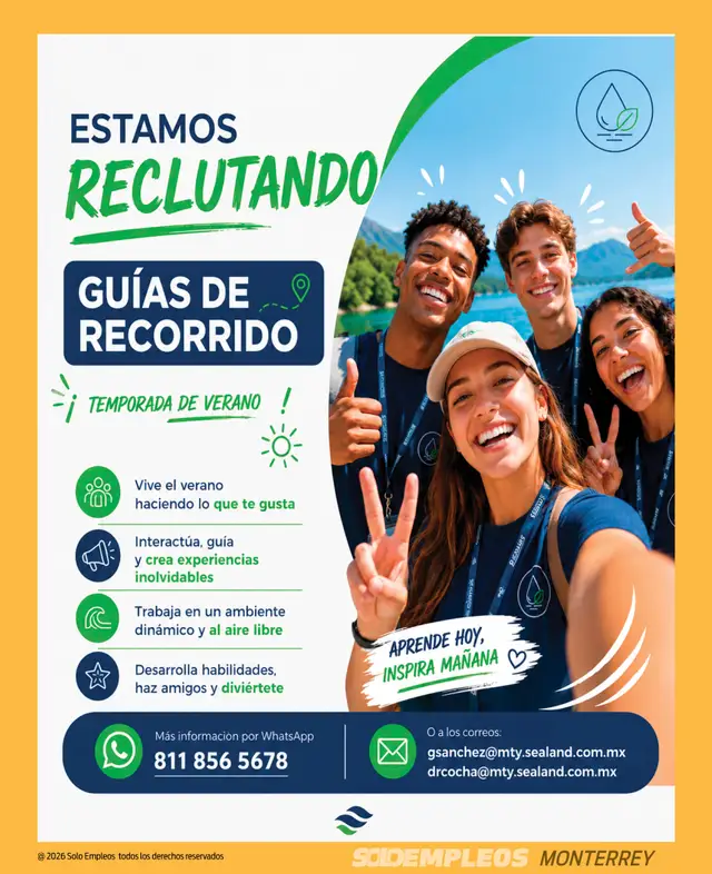 Vacante de empleo en Monterrey publicada el 2026-07-17 en Solo Empleos